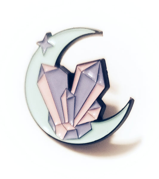 Crystal Moon Pin