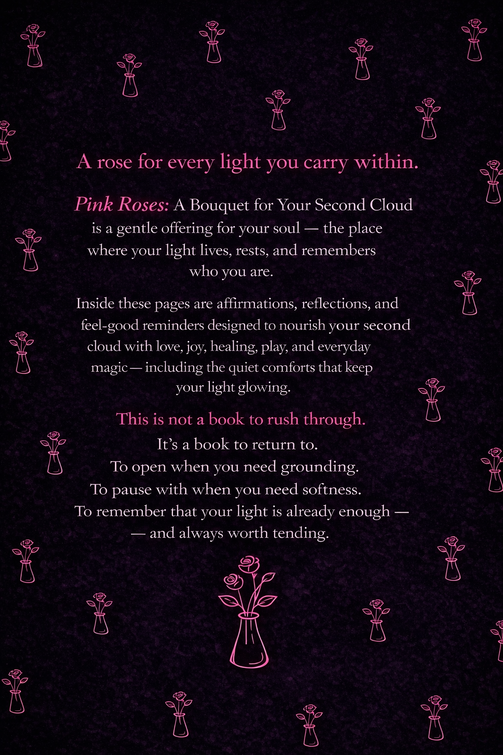 Pink Roses: A Bouquet for Your Second Cloud (Paperback) 🌹