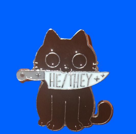 Pronoun proud Cat Pin