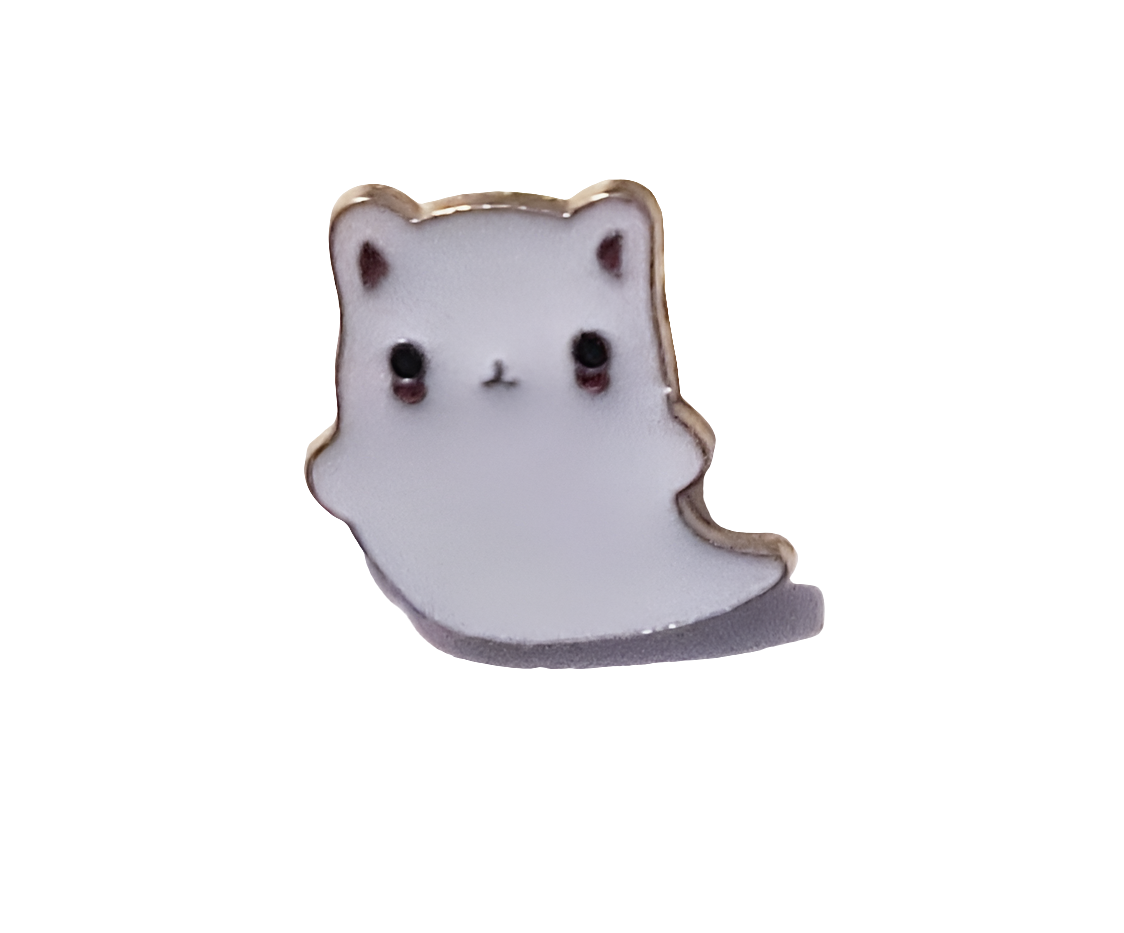 Ghost Cat Pin