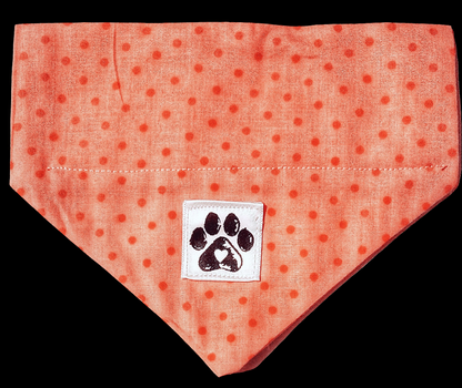 Peach Polka-dot Pet Bandanas