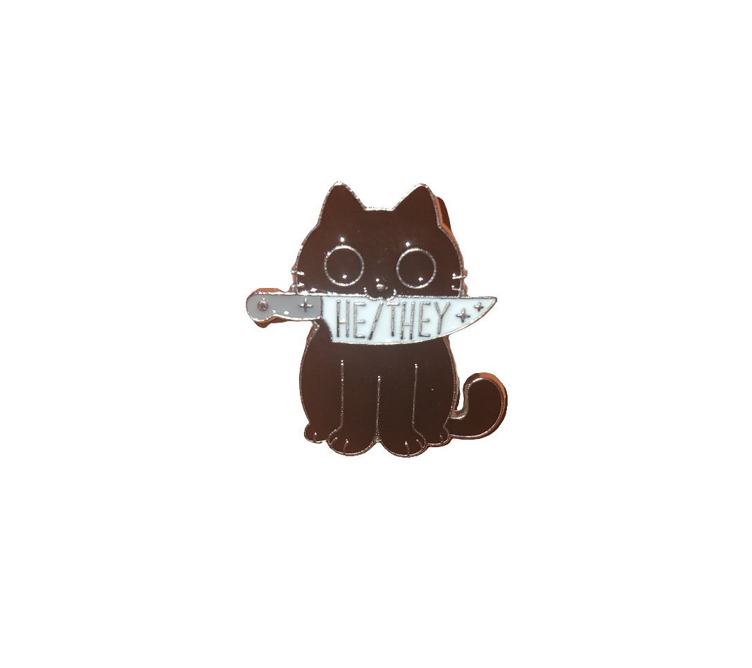 Pronoun proud Cat Pin