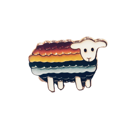 Rainbow Sheep Pin