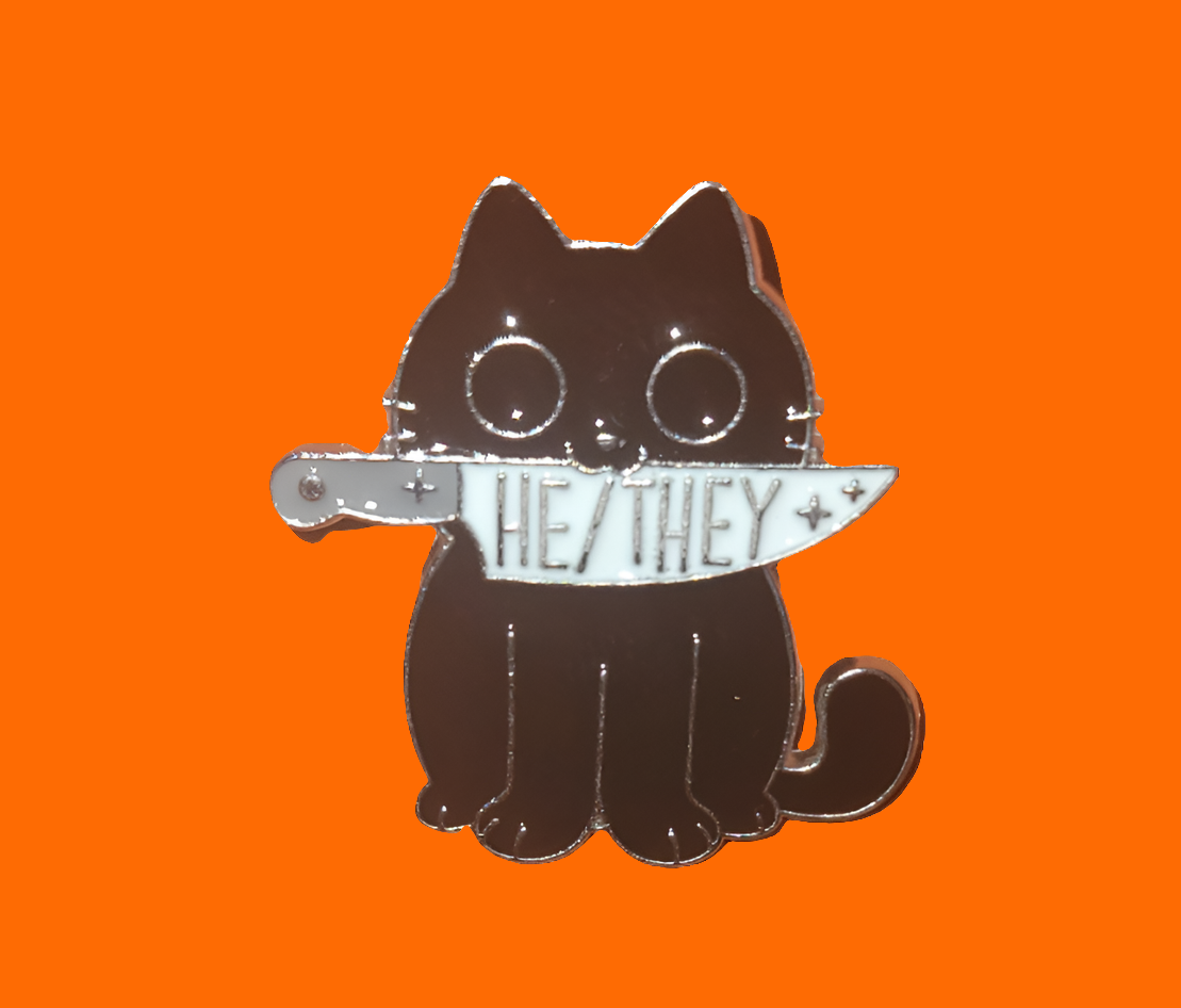 Pronoun proud Cat Pin